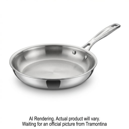 Tramontina Tri-Ply Stainless Steel 10-Inch Fry Pan front view