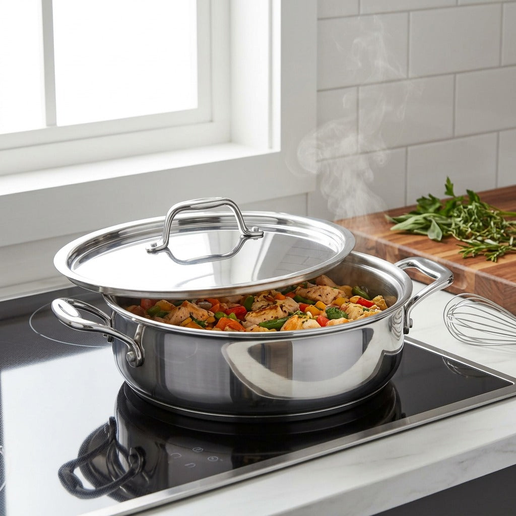 Tramontina Signature 3 Qt Tri-Ply Braiser - Stainless Steel