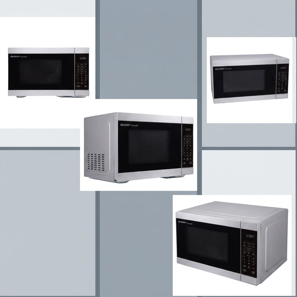 Sharp SMC1162KSC microwave shown from four angles