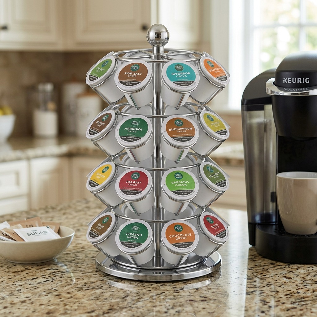 Keurig K-Cup Pod Carousel 36-Pod top-down view fully loaded