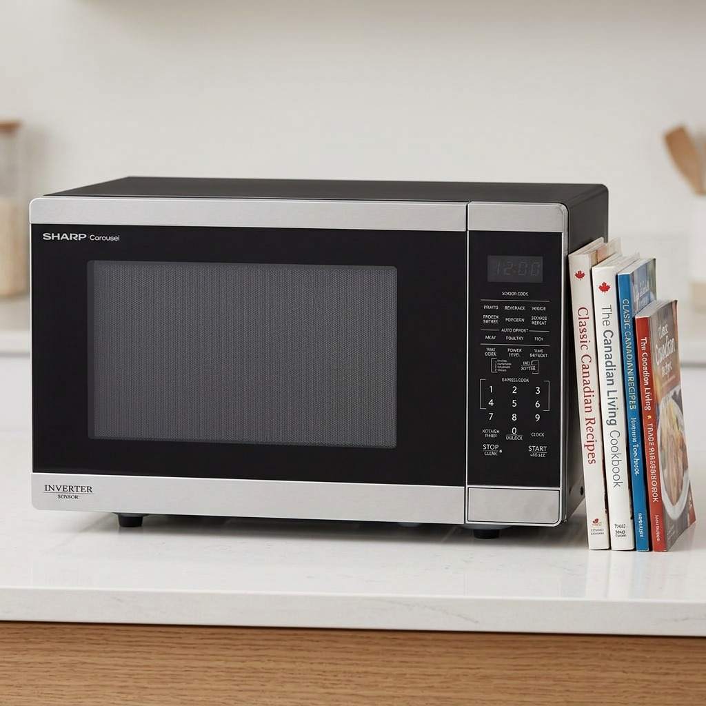 Sharp SMC1464KSC 1.4 cu. ft. Carousel Inverter Microwave - Stainless Steel