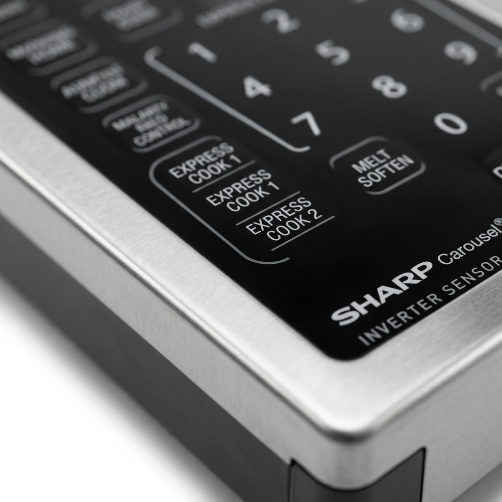 Sharp SMC1464KSC microwave control panel close-up