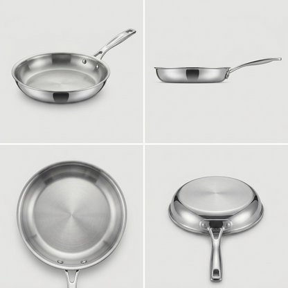 Tramontina Signature Tri-Ply Clad Stainless Steel Fry Pan 10 in. multi-angle view