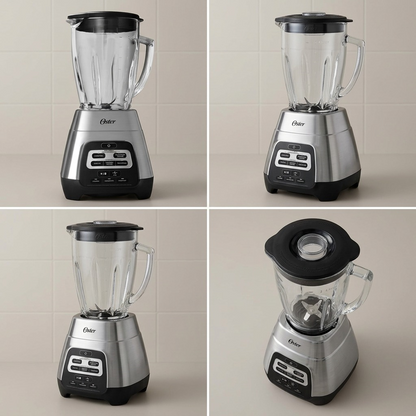 Oster Texture Select Master Series Blender Chrome multi-angle view
