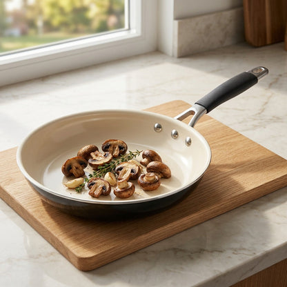 Tramontina Gourmet Ceramica Deluxe 10 Inch Fry Pan - Ivory White