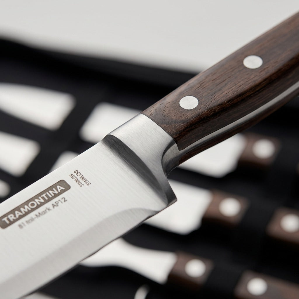 Tramontina Churrasco BBQ 8-Piece Carving Set size reference with hand
