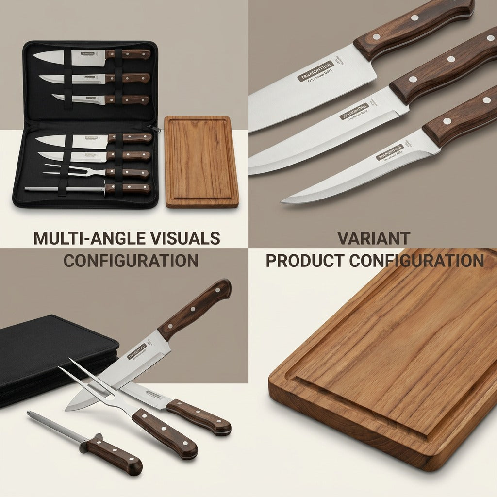 Tramontina Churrasco BBQ 8-Piece Carving Set multi-angle view
