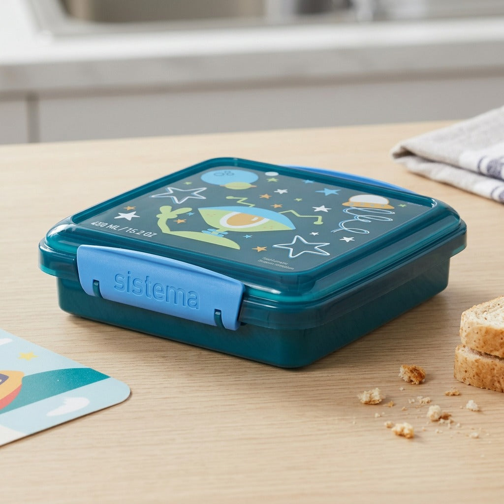 Sistema Kids Sandwich Box 450ml KLIP IT locking container front view