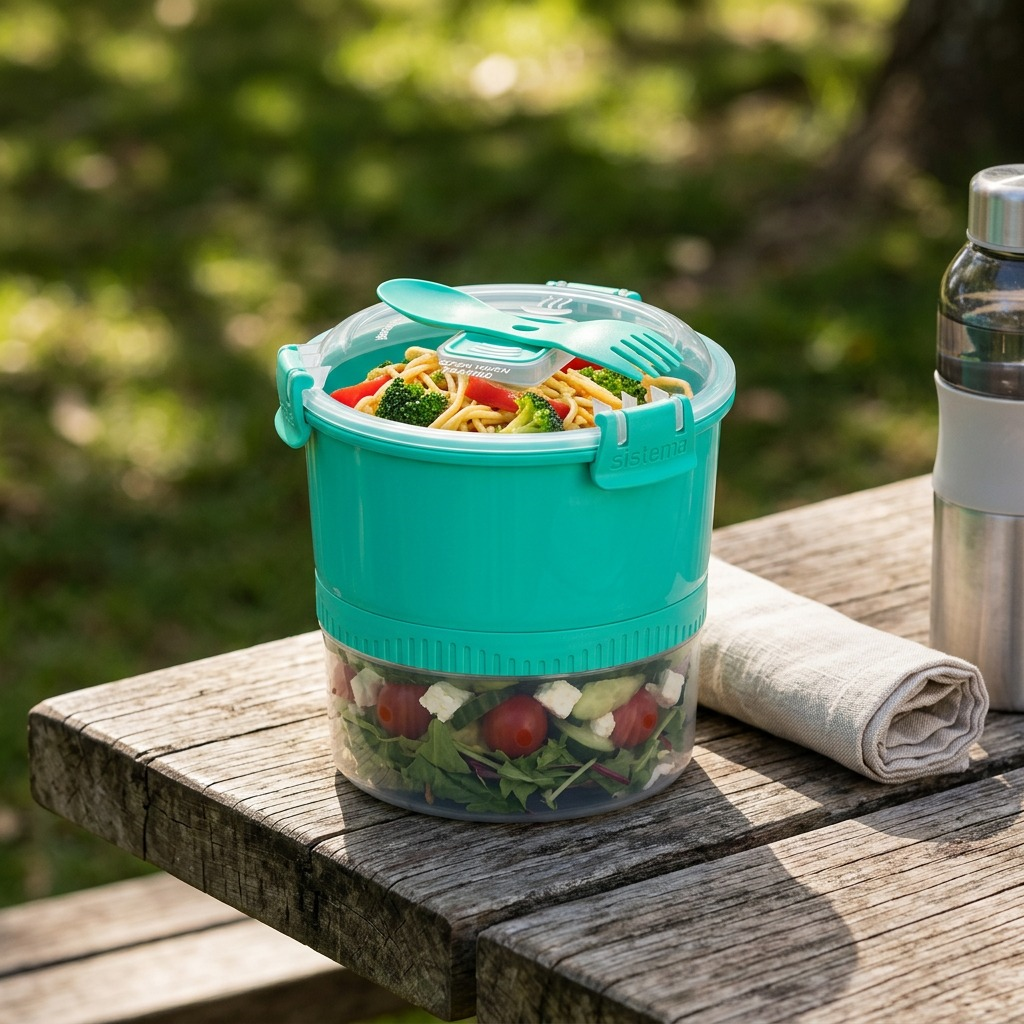 Sistema Lunch Stack To Go 965ml food storage container front view