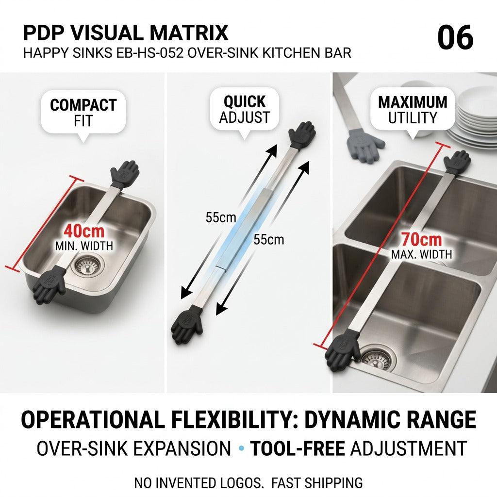 Happy Sinks Wunderbar expanding from 40cm to 70cm width demonstration
