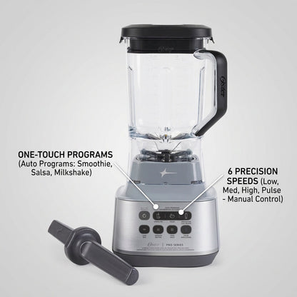Oster XL Professional Blender 2186673 featuring one-touch auto programs and 6 precision speeds.