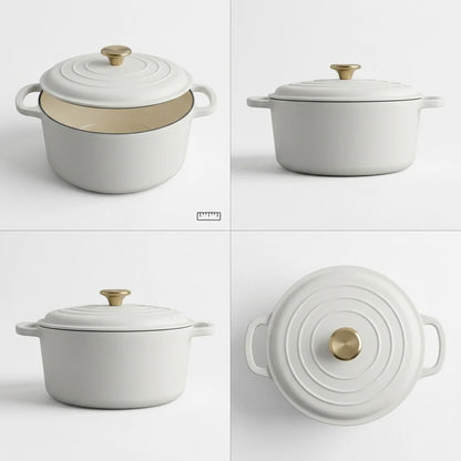 Tramontina Bestow 5.5 Qt Dutch Oven Matte White multi-angle view