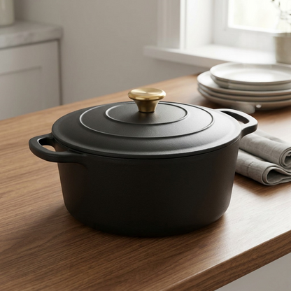 Tramontina Bestow 5.5 Qt Enameled Cast Iron Dutch Oven - Matte Black