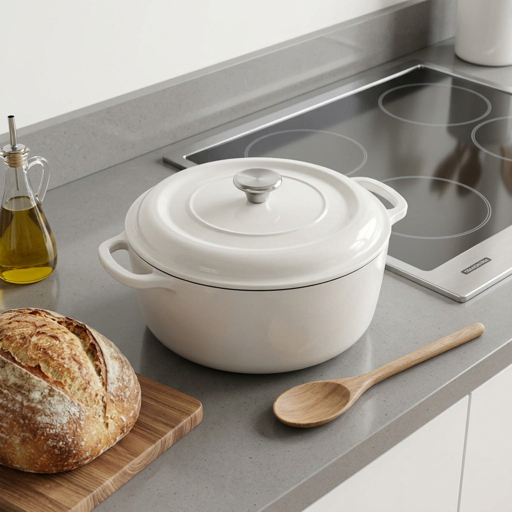 Tramontina 6.5 Qt Covered Round Dutch Oven Gradated Cobalt Blue front view