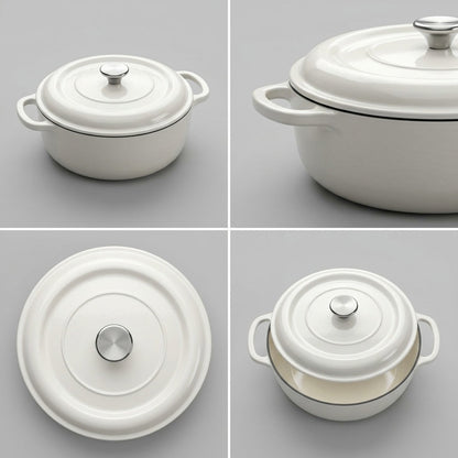 Tramontina 6.5 Qt Covered Round Dutch Oven Gradated Cobalt Blue lid detail close-up