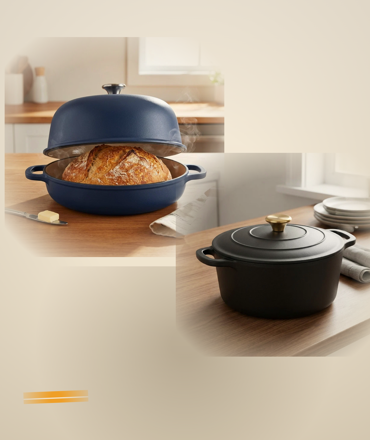 Artisan Baking Duo - Tramontina Dutch Oven and Bread Oven styled kitchen scene