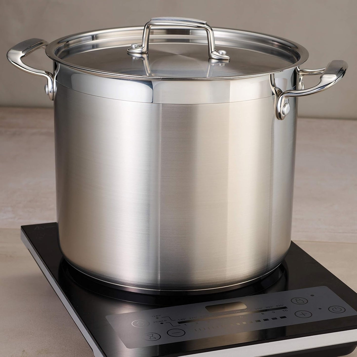 Tramontina Tri-Ply Base Covered Stock Pot, 12 qt